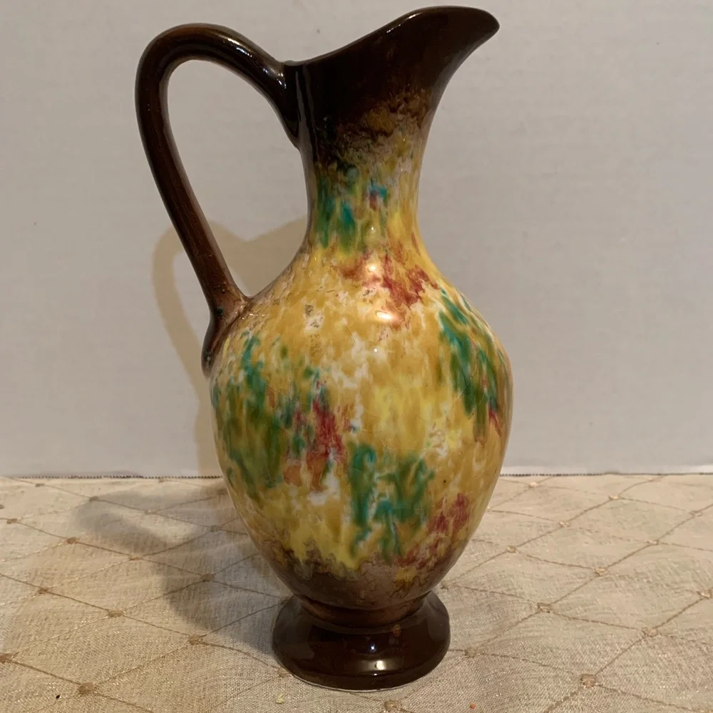 Multicolored splattered Pitcher Vase